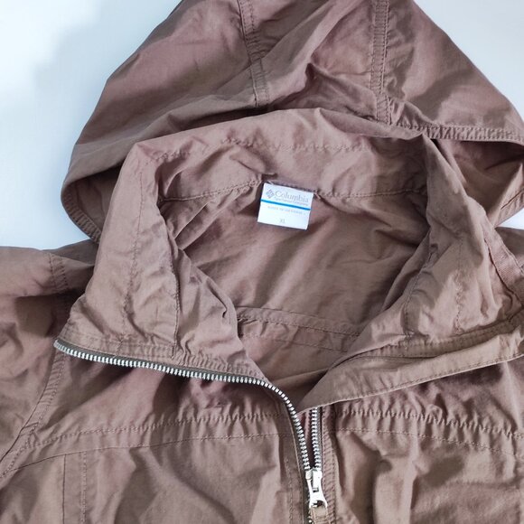 Columbia outdoor light jacket with hood brown women's size XL - Picture 7 of 11
